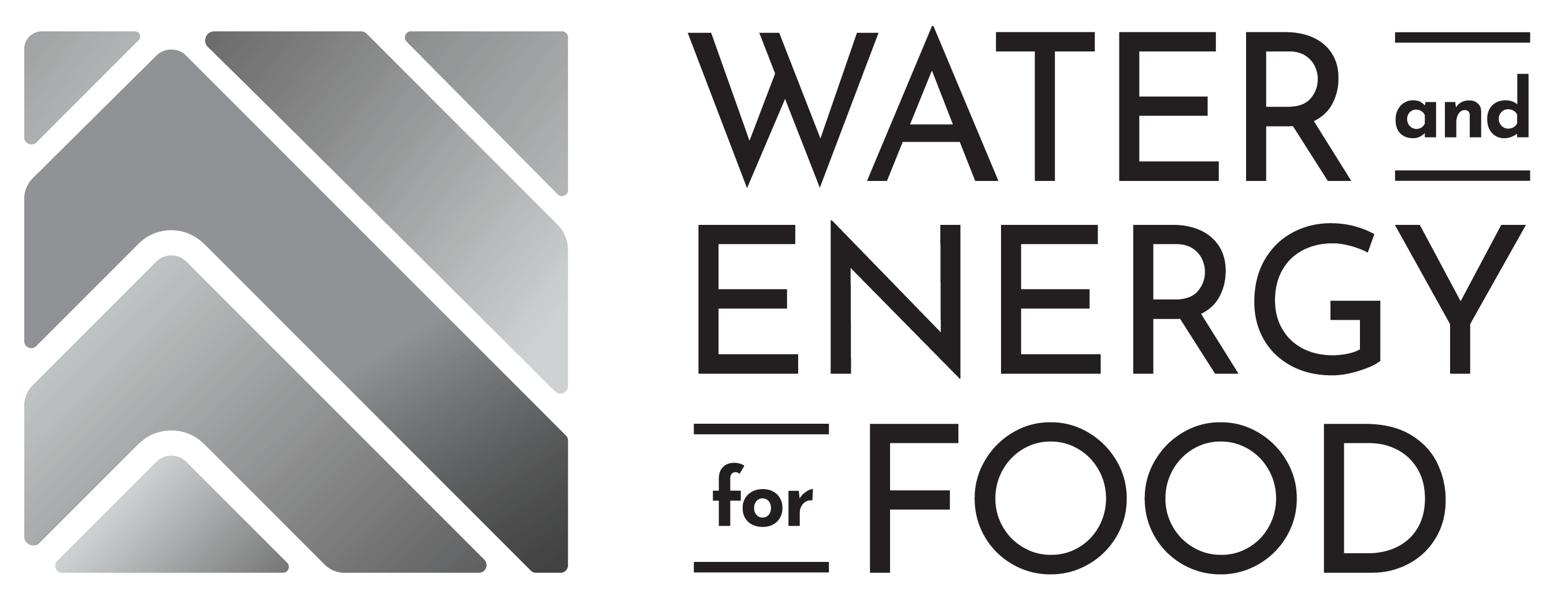 gray scale Water and Energy for Food logo